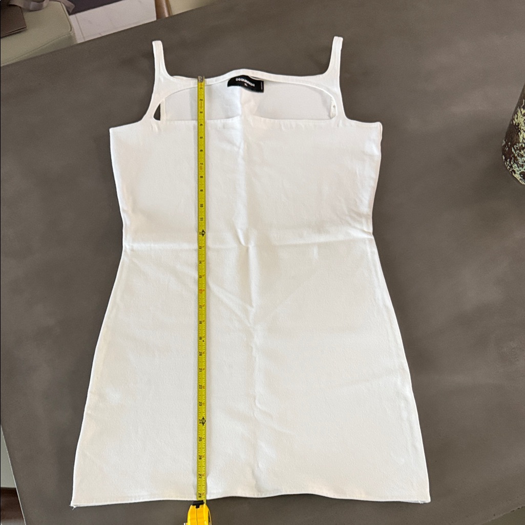 Dsquared2 White Party Sexy Mini Dress Designer Xl